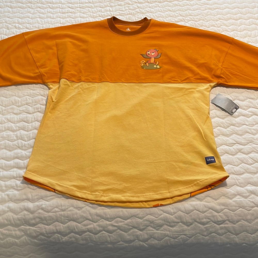 Disney Orange and Yellow Colorblock Long Sleeve Tee